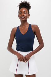 Navy Compression Spandex Lena Tank